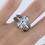 Miniature : Bague En Argent 925 (Oxydes de Zirconium - Onyx - Marcassites)