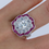 Miniature : Bague en Argent 925 (Oxydes de Zirconium - Teinté rose)