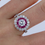 Miniature : Bague en Argent 925 (Oxydes de Zirconium - Teinté rose)