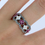 Miniature : Bague en Argent 925 (Opale - Rubis - Marcassites)