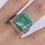 Miniature : Bague En Argent 925 (Jade vert - Marcassites)