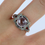 Miniature : Bague en Argent 925 (Topaze Claire - Marcassites)