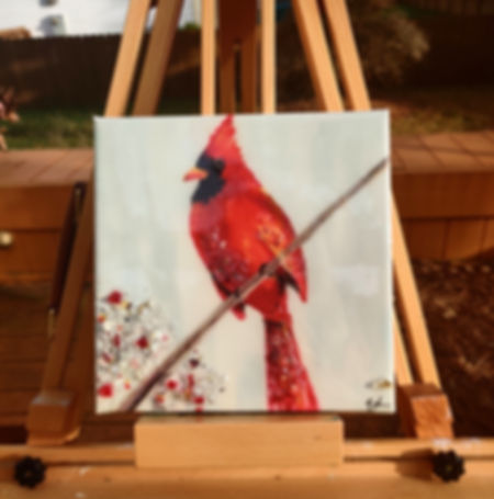 Embellished canvas print