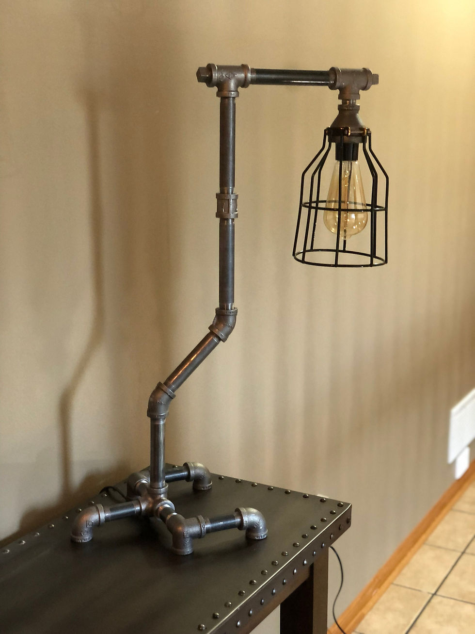 Thumbnail: Industrial pipe Cage Lamp"Linked"