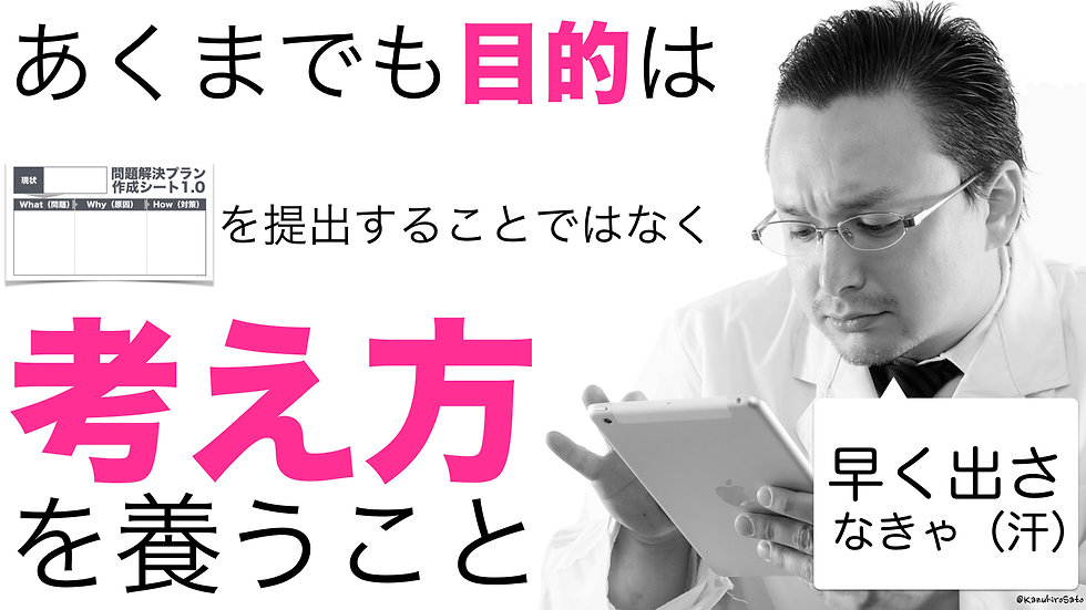 目的は考え方を養うこと