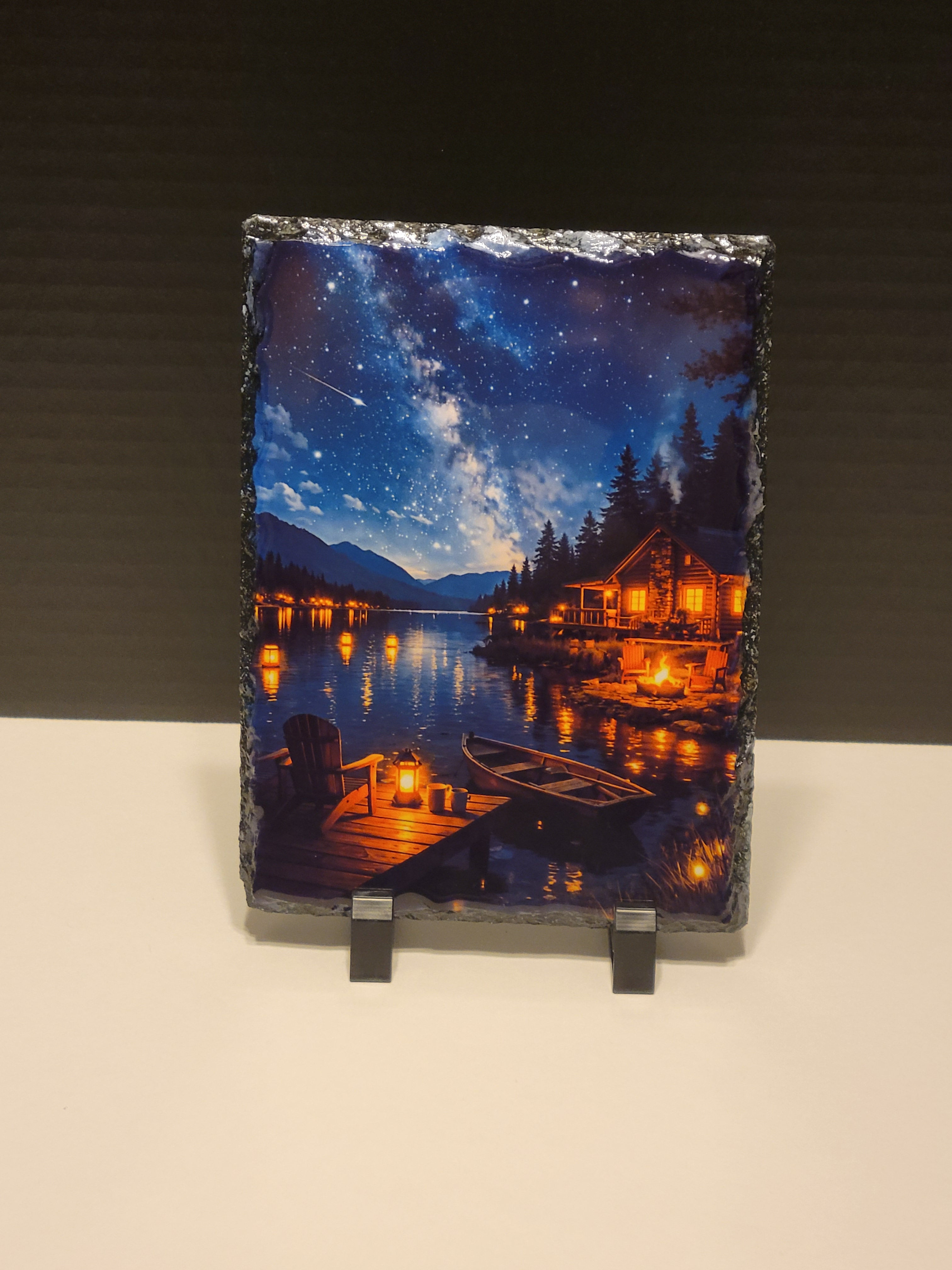 Slate Photo Keepsakes - Cabin Under the Stars