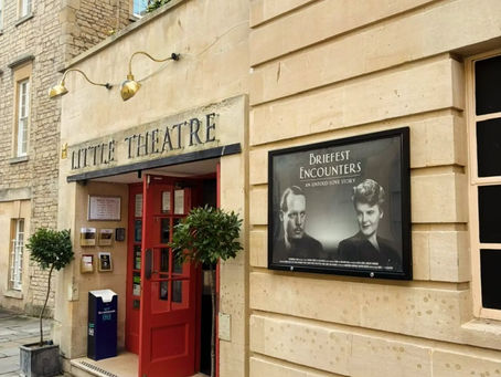 Outside the Little Theatre Cinema in Bath the Briefest Encounters poster is up
