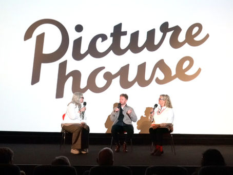 Georgey Spanswick, Luke Taylor and Joanna Crosse on stage at Picturehouse York