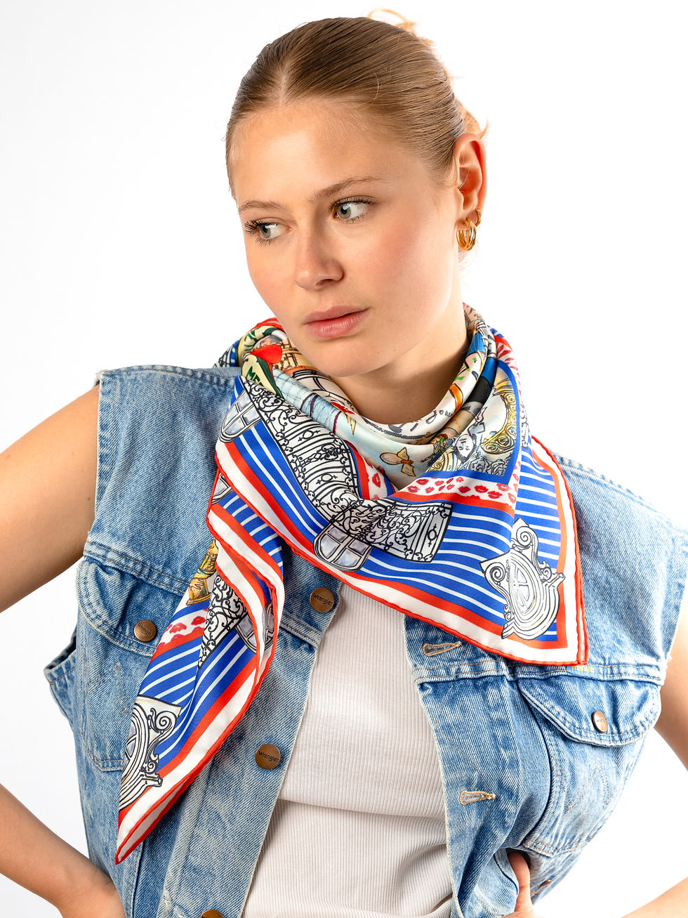 Foulard de soie Roseline d'Oreye