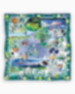 Grand Foulard de soie Roseline d'Oreye