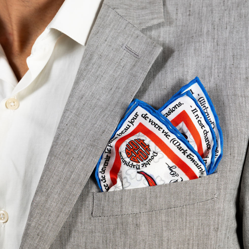 Pochette de soie Roseline d'Oreye