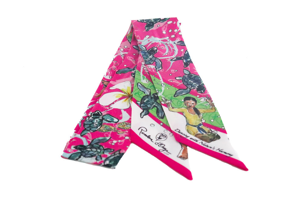 Carré de soie Roseline d'Oreye