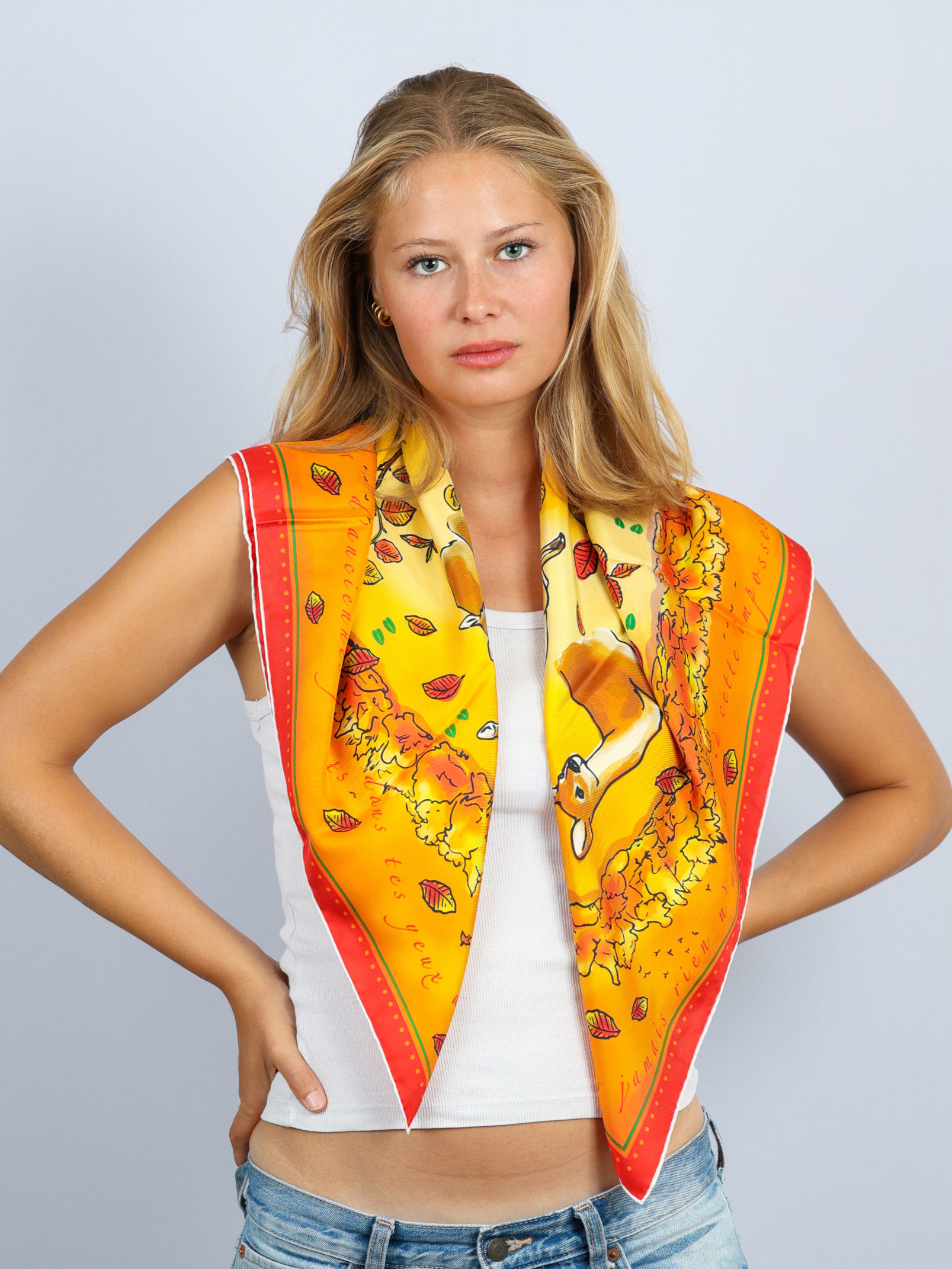 Foulard de soie Roseline d'Oreye