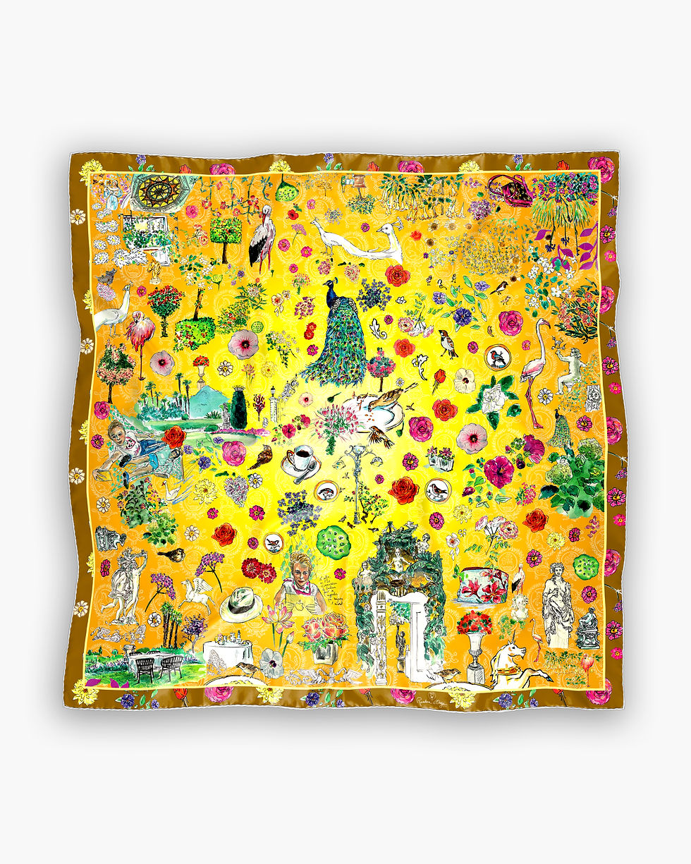 Foulard de soie Roseline d'Oreye