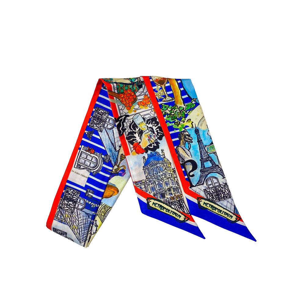 Carré de soie Roseline d'Oreye