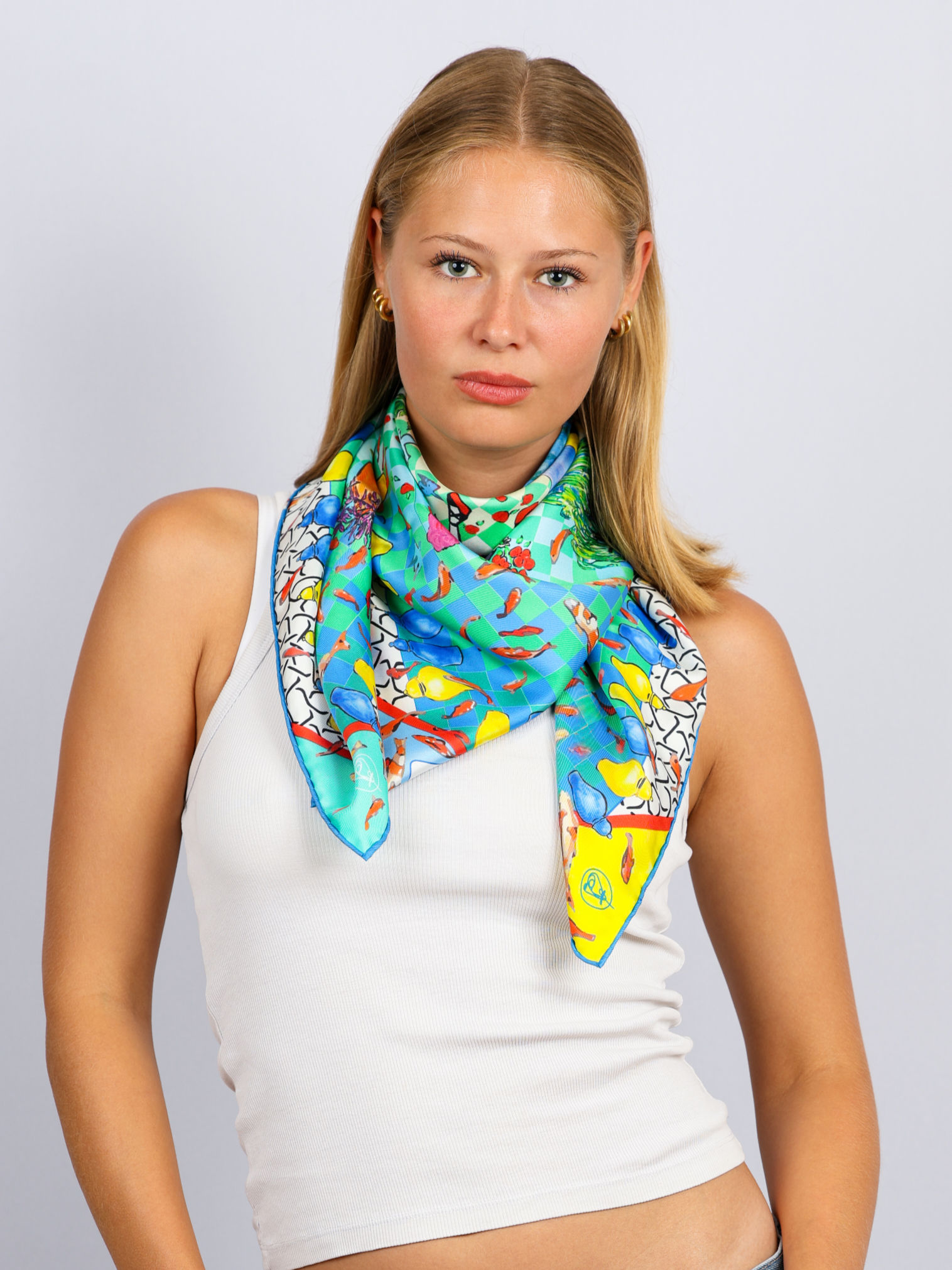Foulard de soie Roseline d'Oreye