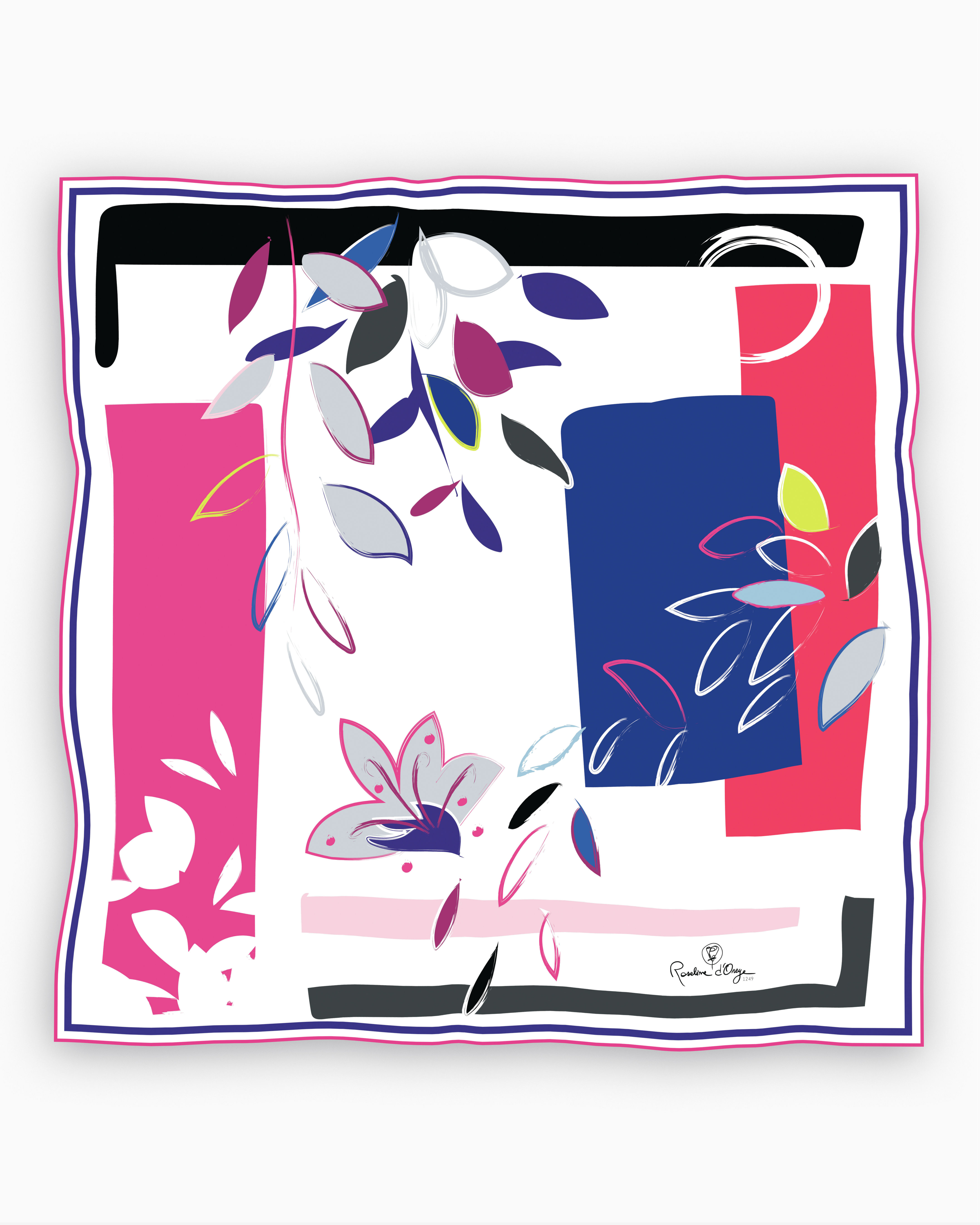 Foulard de soie Roseline d'Oreye