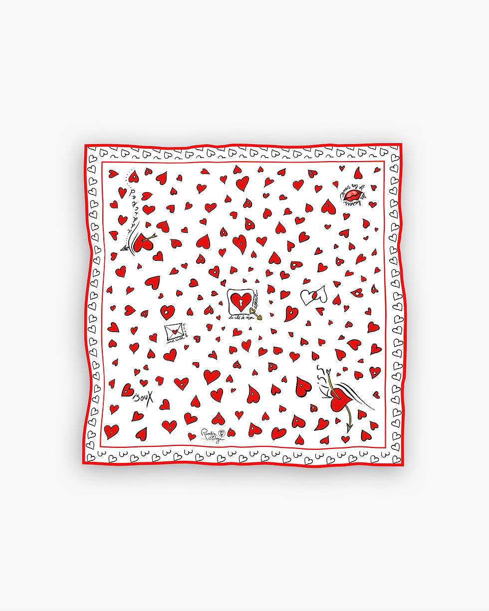 Pochette de soie Roseline d'Oreye