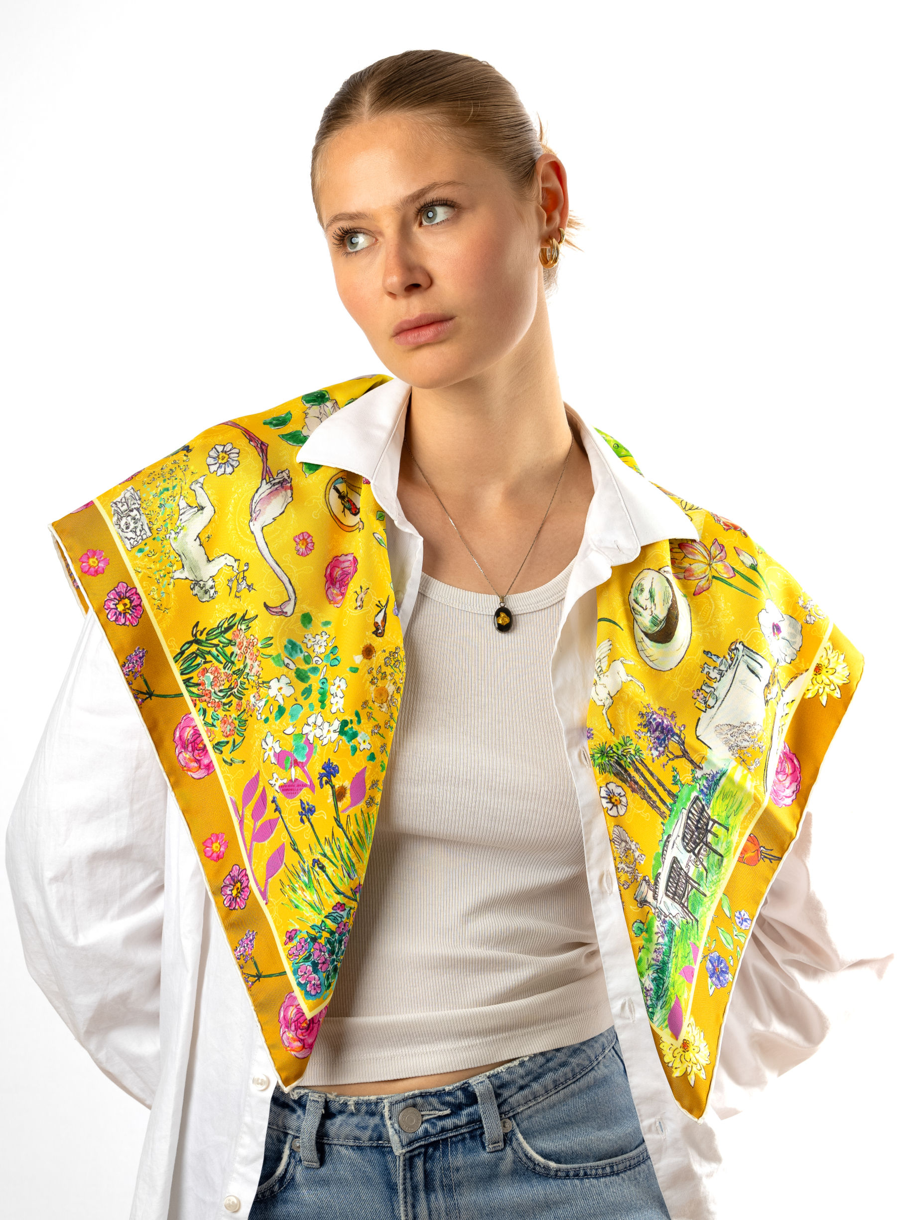 Foulard de soie Roseline d'Oreye