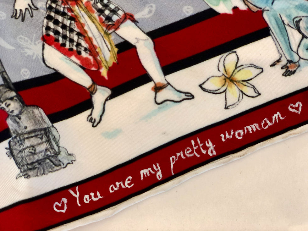 Miniature : Carré de soie Roseline d'Oreye