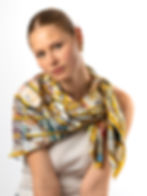 Thumbnail: Foulard de soie Roseline d'Oreye