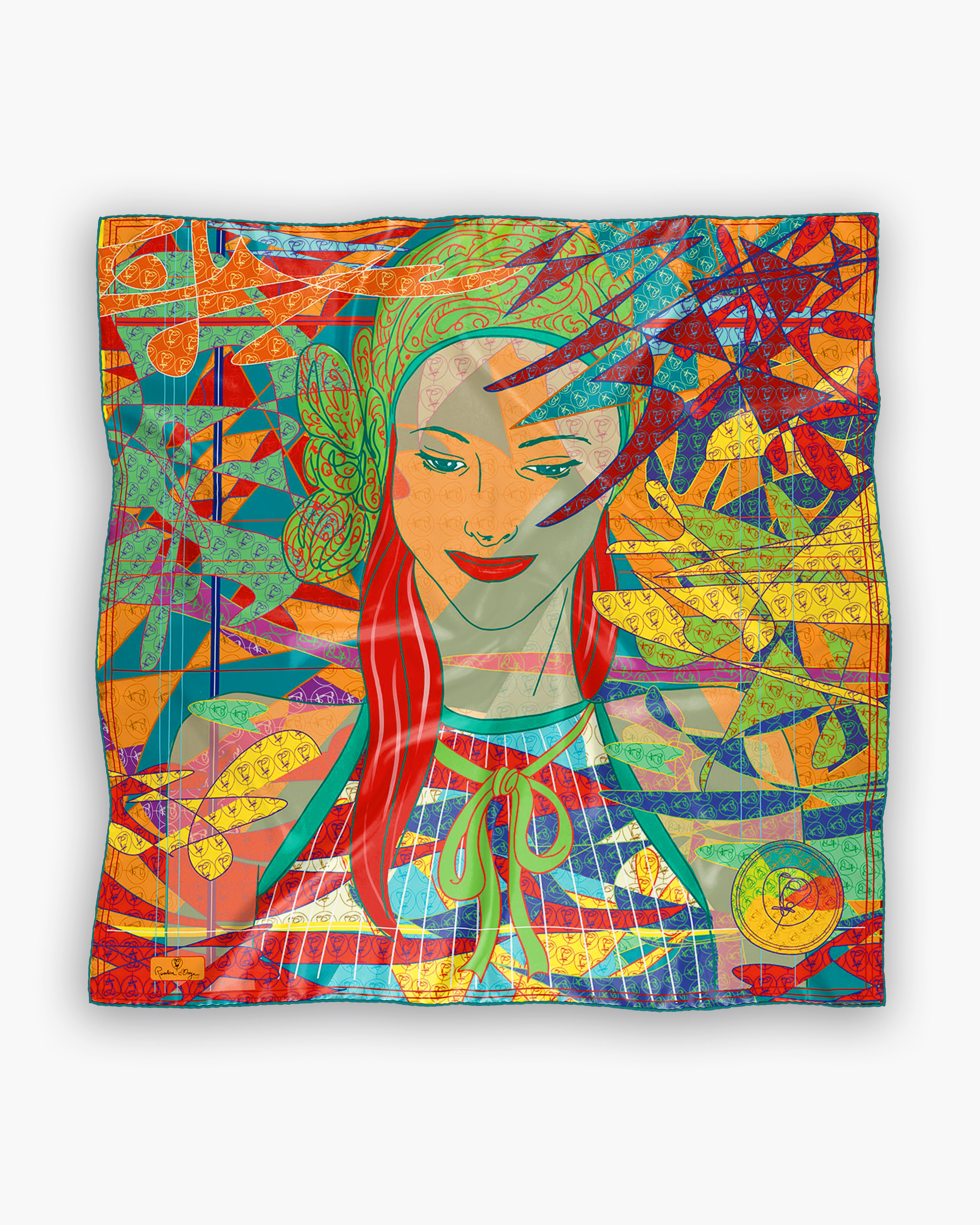 Foulard de soie Roseline d'Oreye