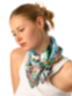 Foulard de soie Roseline d'Oreye