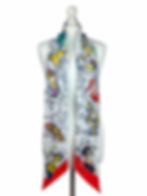 Long foulard de soie Roseline d'Oreye