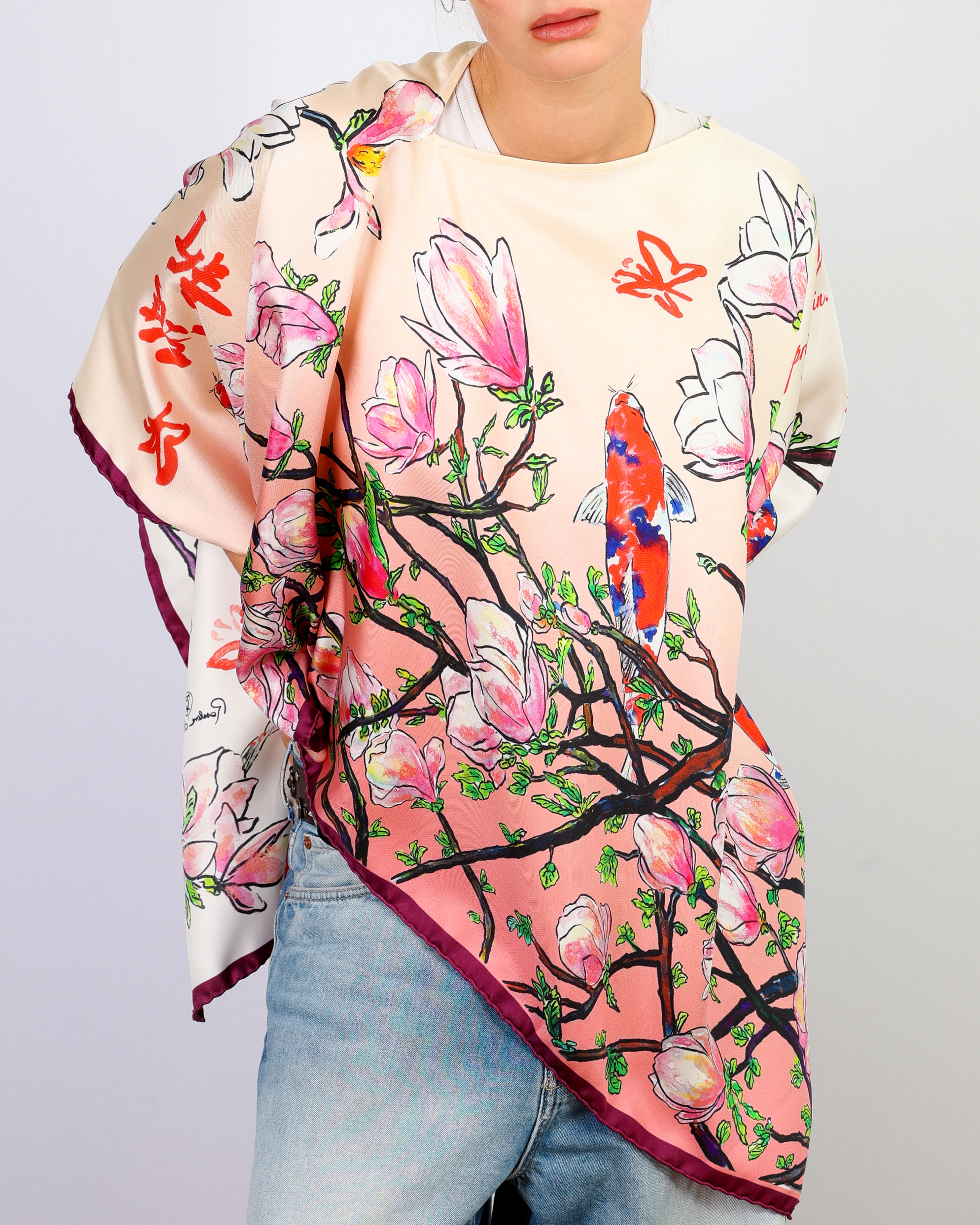 Ponchos de soie Roseline d'Oreye