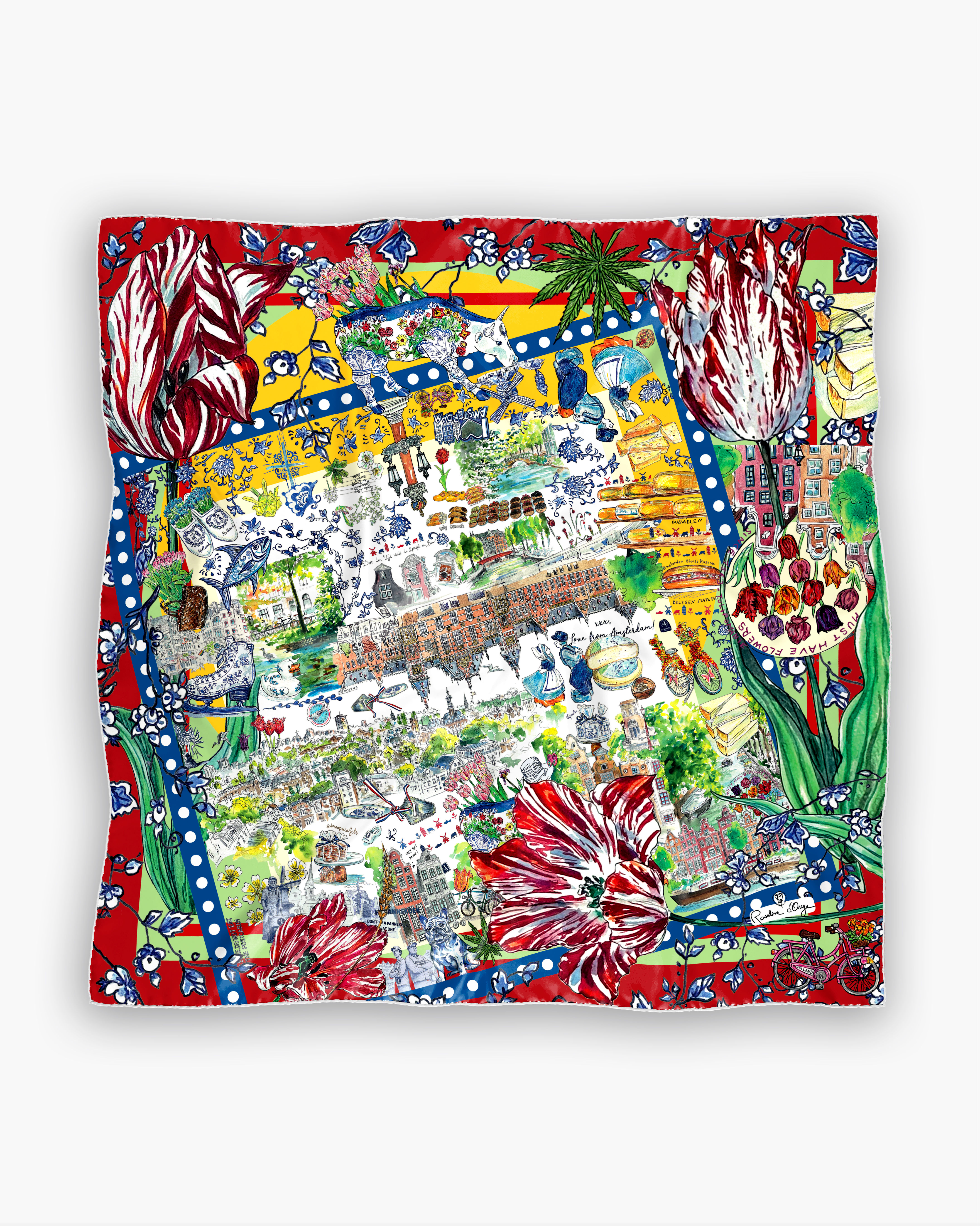 Foulard de soie Roseline d'Oreye