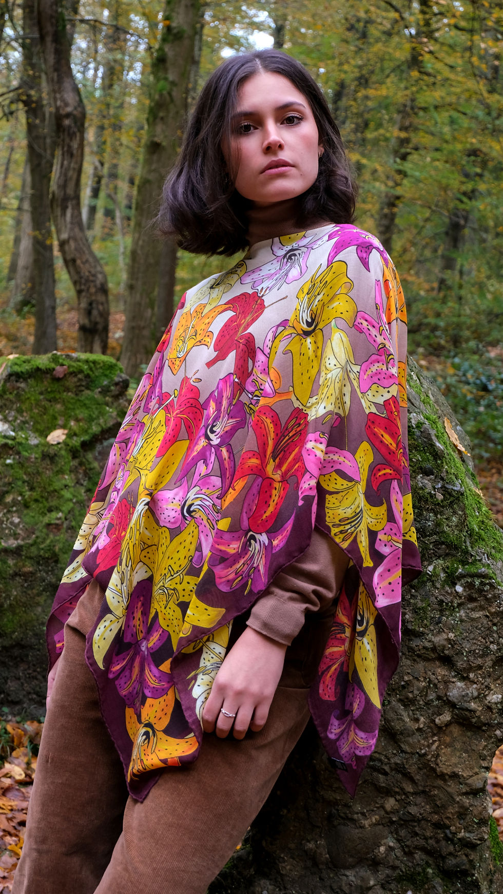 Miniature : Poncho cachemire Roseline d'Oreye