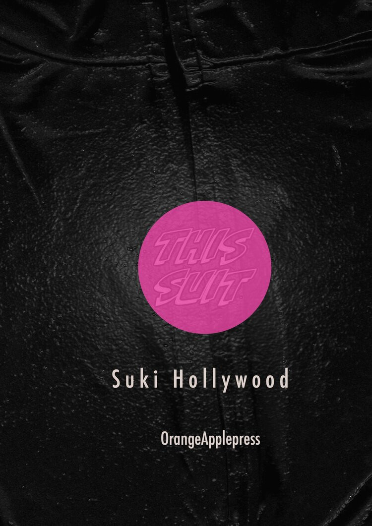 Black pamphlet cover with pink circle reading This Suit: Suki Hollywood