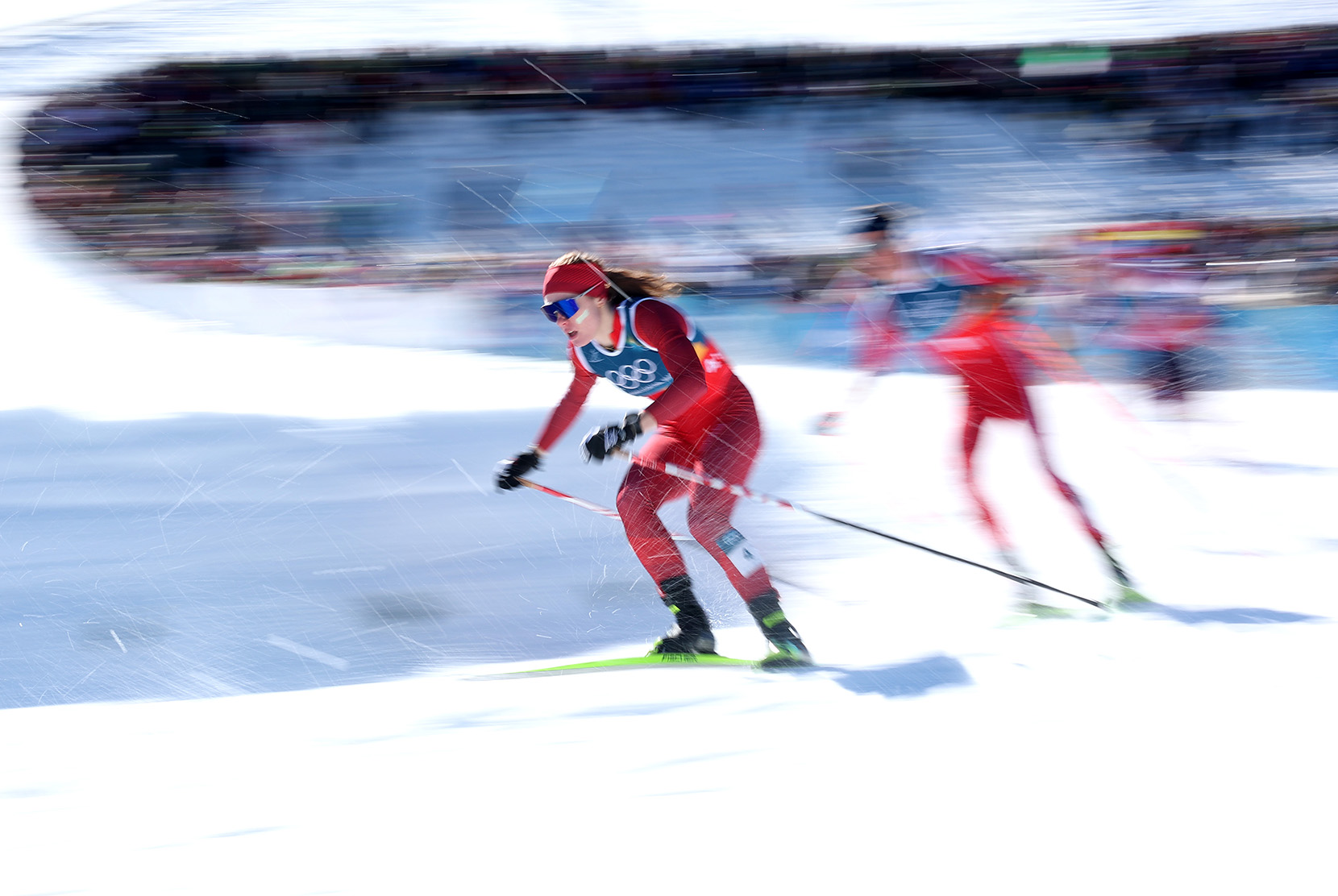 Nadja Kälin auf der Loipe