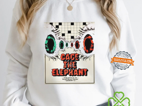 Cage the elephant aug 7 2024 ruoff music center noblesville in poster shirt