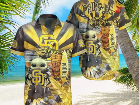 San Diego Padres Mlb Baby Yoda Hawaiian Shirt Men Youth Padres Aloha Shirt