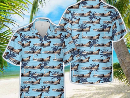 198th Tactical Fighter Squadron A_7D Corsair II Hawaiian Shirt
