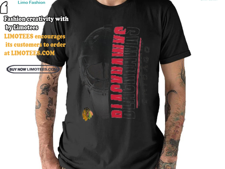 Chicago Blackhawks Starter Half Helmet Logo T Shirt
