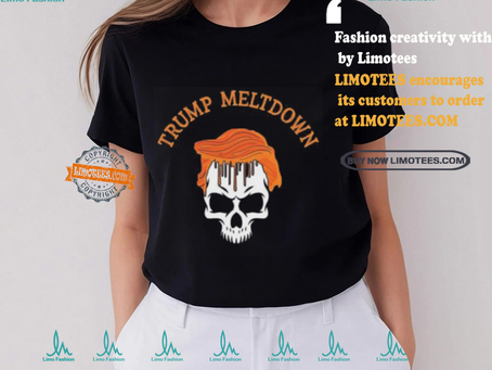 Trump Meltdown Notebook Skull Funny Gift For President Of USA 2024 Unisex T Shirt