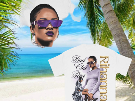 Casnafashion Rihanna 2 Sides Graphic Tee shirt