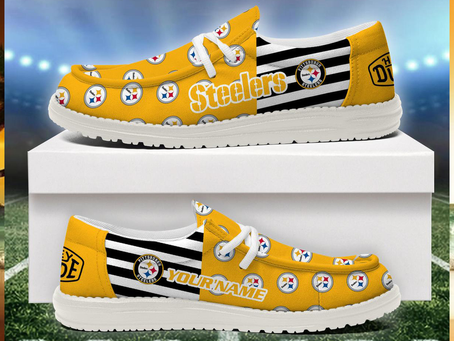 Pittsburgh Steelers 2024 Version Personalized Hey Dude Shoes
