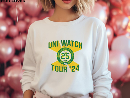 Behold The Uni Watch 25th anniversary Tour A Quarter Century Of Getting 25 1999 2024 T Shirt