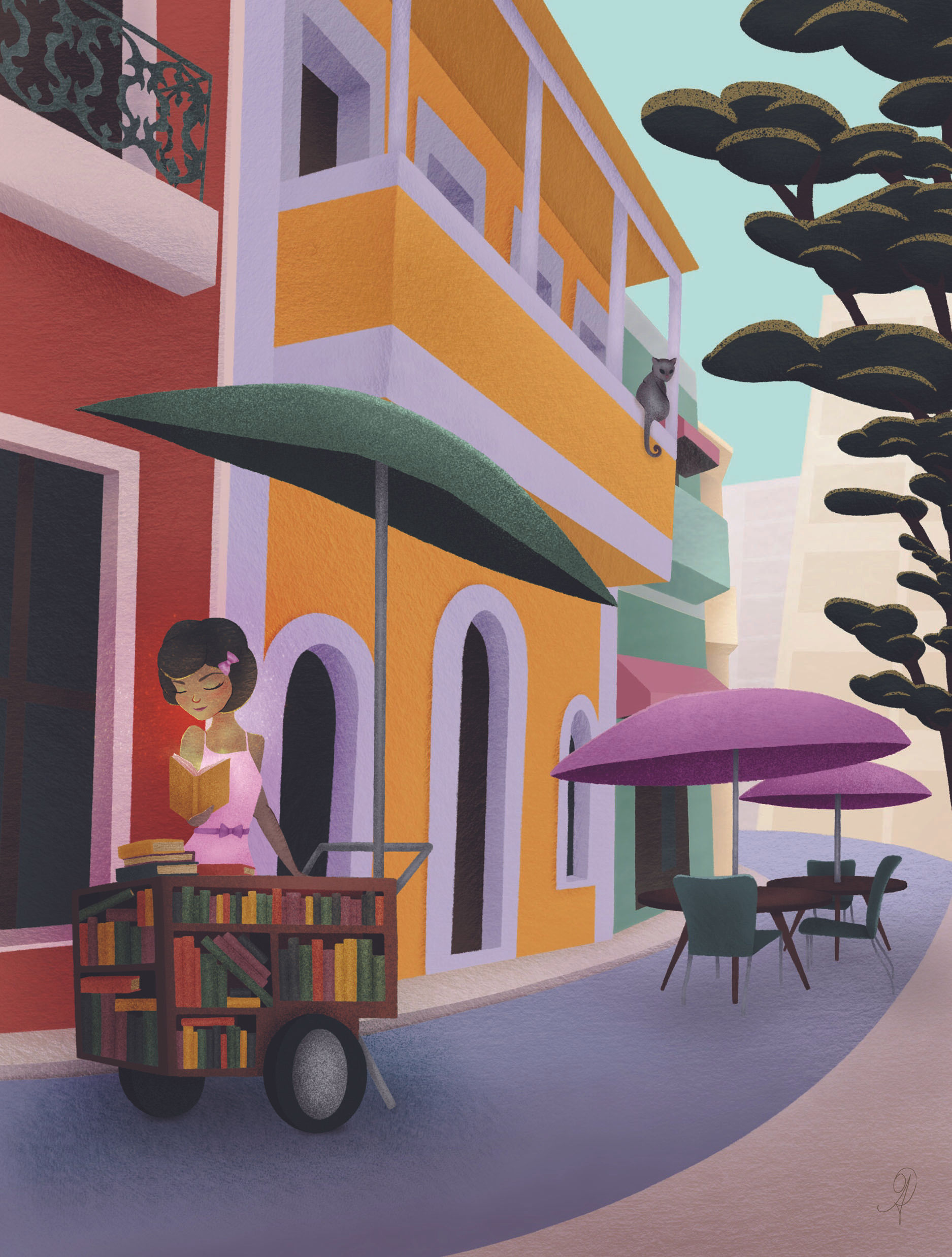 6 X 8 Bookseller Print