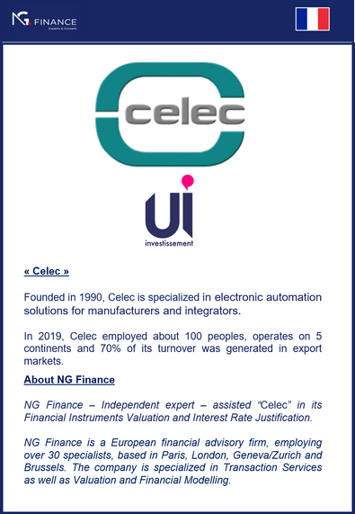 NG Finance assisted "Celec" in its Financial Instruments Valuation and its Interest Rate J