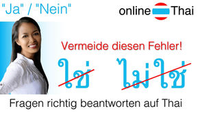 Thailändisch | Fragen korrekt beantworten