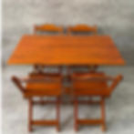 D025 - Conjunto c/4 Cadeiras Prata Mel