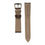 Thumbnail: Padded Stitched Alligator Grain Leather Watch Strap | BROWN [436]