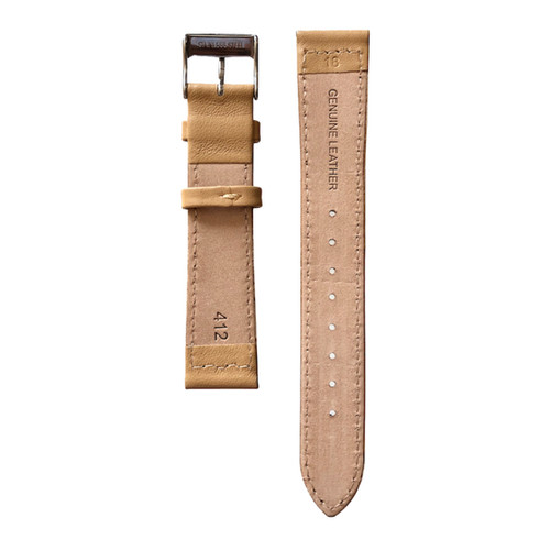 【OAF】BACK OPEN STRAP BUISTIER IVORY Flat Stitched Grain Leather Watch Strap | BEIGE [412