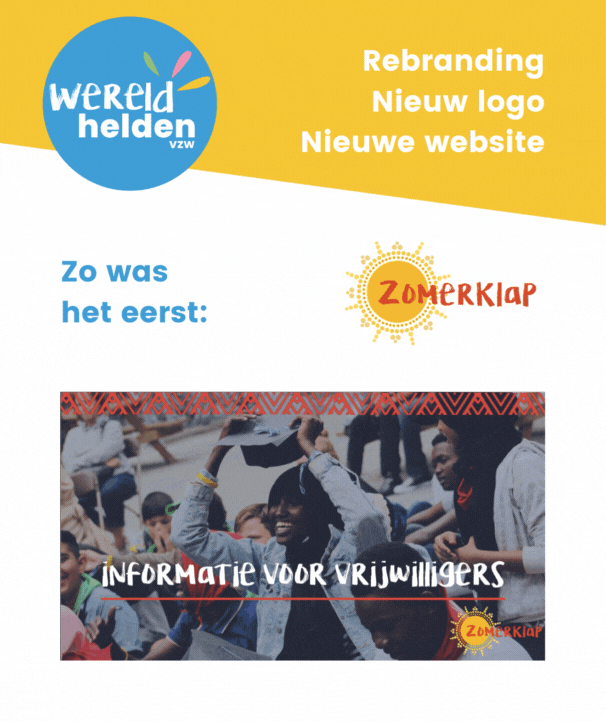 Wereldhelden rebranding door Kim Timmermans