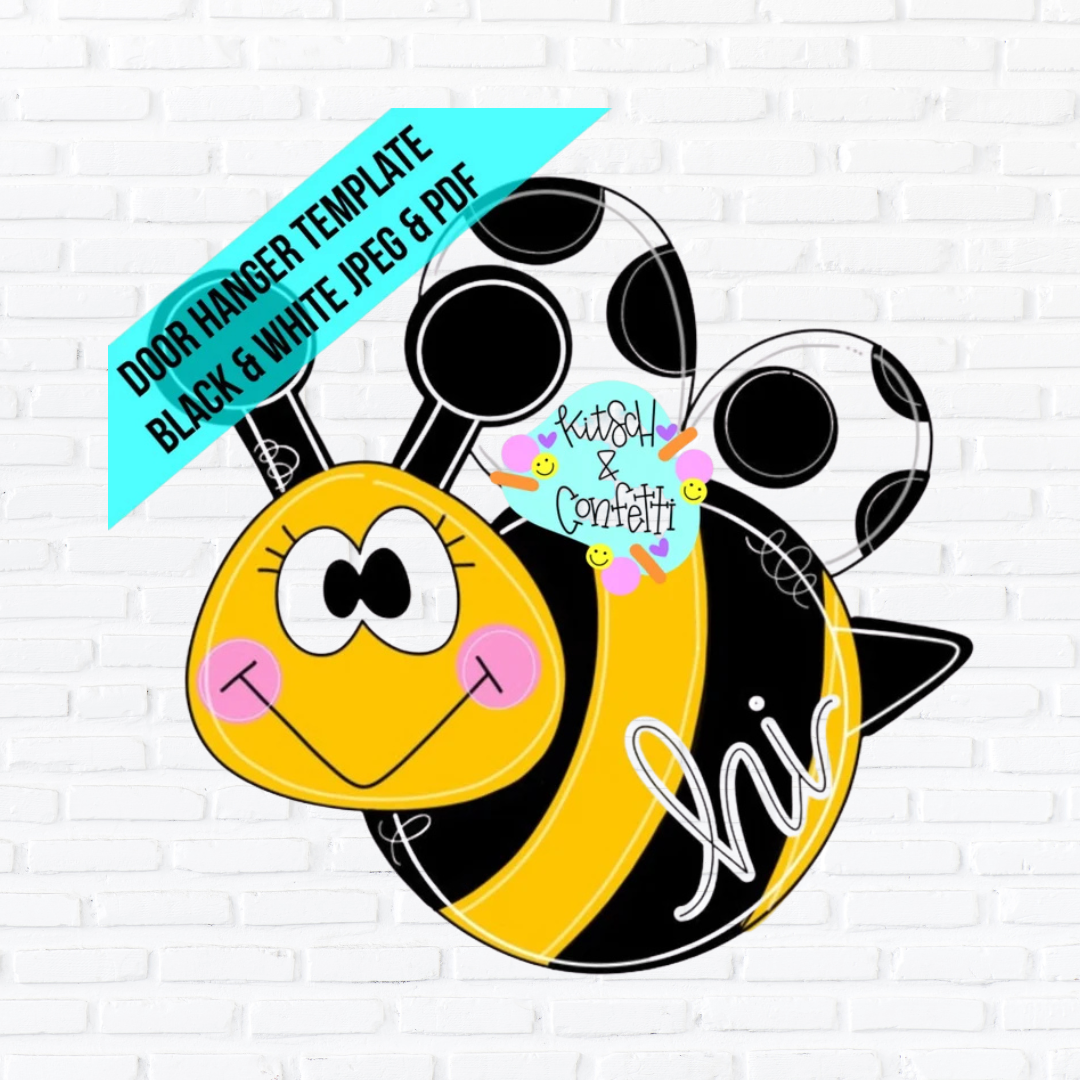 Hi Bumble Bee Door Hanger