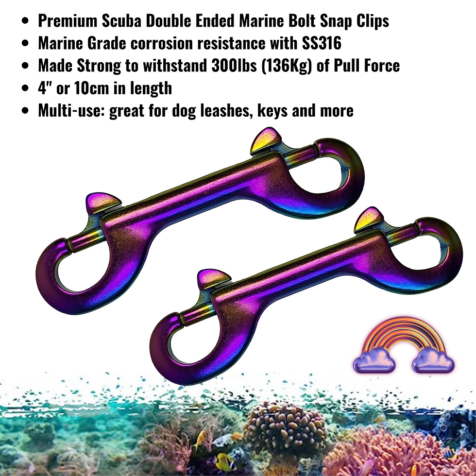 Thumbnail: 2 Pack - Premium Scuba Bolt Snap Clips